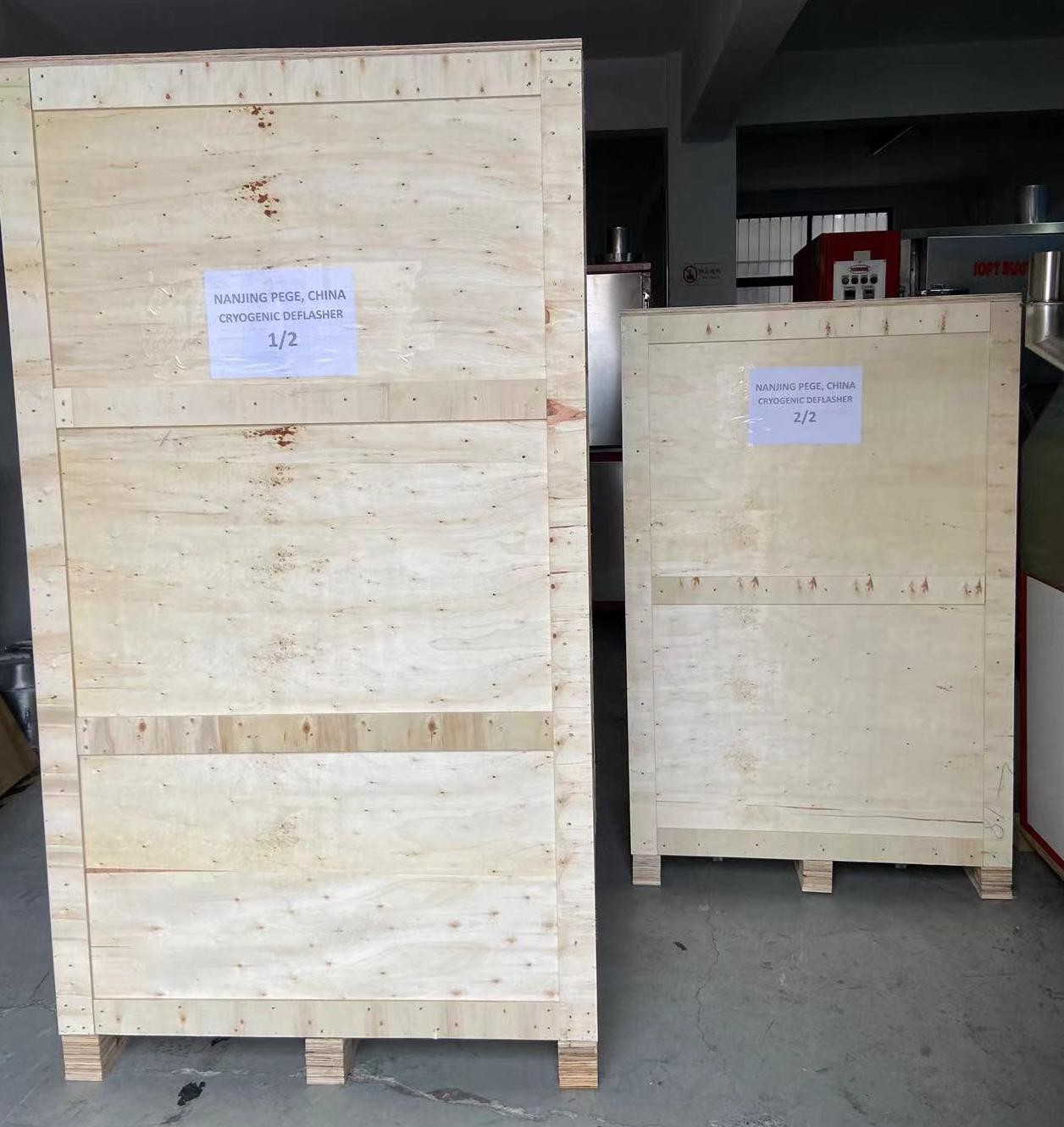 Frozen Shot Cryogenic Deflashing Machine Shipped to Mid-East Country for Rubber Rings Deflashing