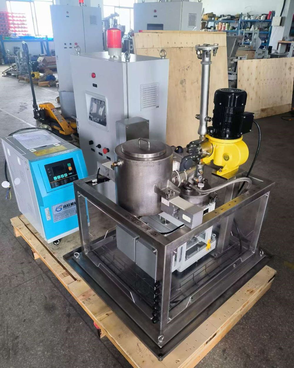 PEGE Liquid Loss in weight Feeder for Maleic Anhydride feeding to the extruder for plastic extrusion